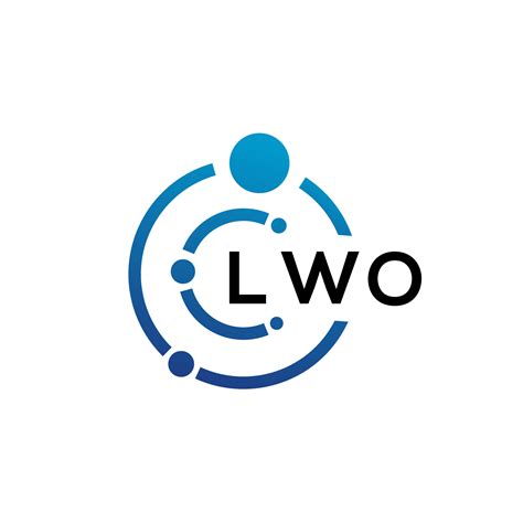 LWO letter technology logo design on white background. LWO creative ...