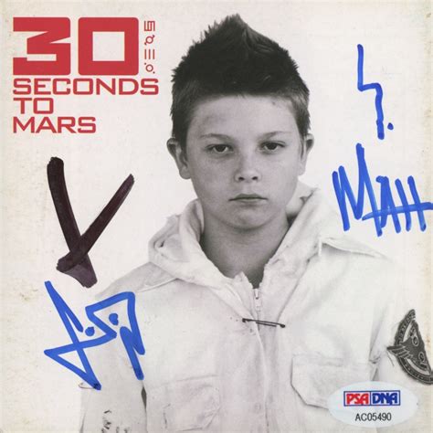 30 Seconds to Mars CD Cover Signed by Jared Leto, Shannon Leto, Matt ...