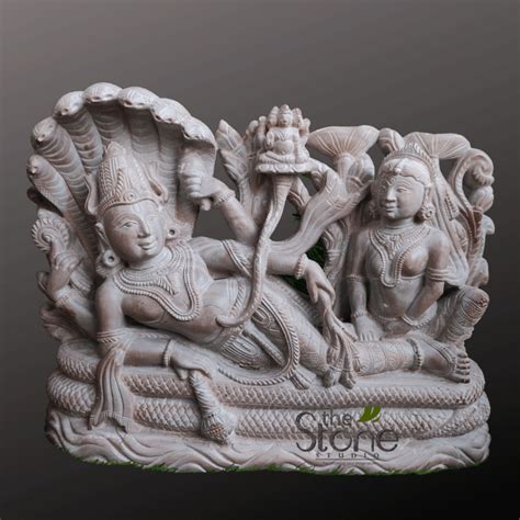 Sleeping Vishnu Statue 12": Buy Elegant Art - The Stone Studio