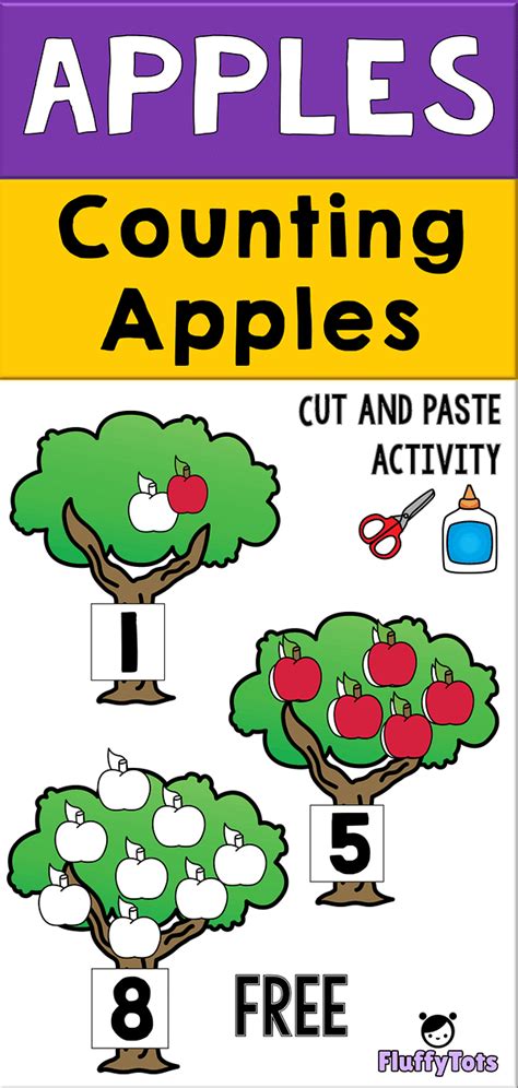 Counting Apples Printables : FREE Counting 1 to 10 - FluffyTots