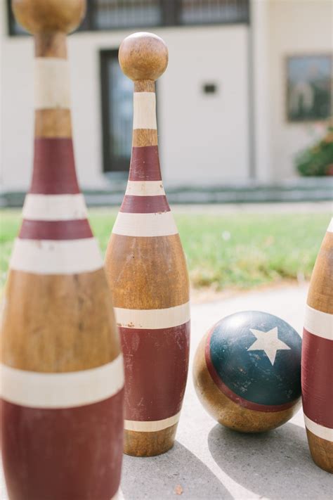 Vintage Lawn Bowling Set