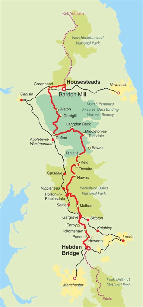 Pennine Way Map