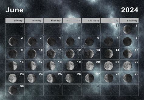 June 2024 Moon Phase Calendar - Tina Adeline