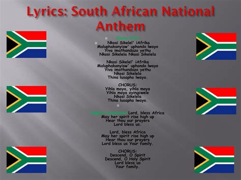 PPT - The South African National Anthem PowerPoint Presentation, free download - ID:4357893