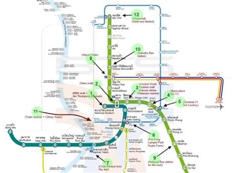 Bangkok bts map with attractions - Map of bangkok bts map with ...