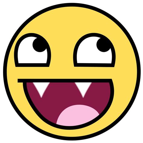 Epic face fangs | Happy face icon, Troll face, Face icon