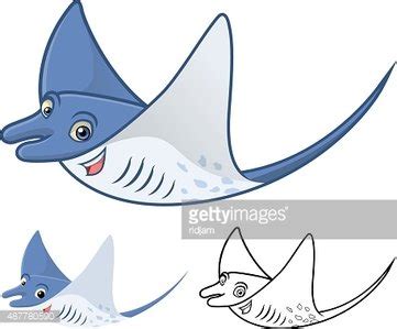 High Quality Manta Ray Cartoon Character Stock Vector | Royalty-Free ...