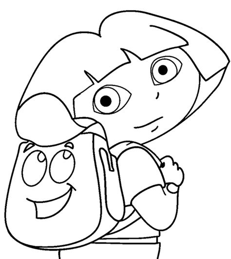 Dora Coloring Pages - Coloring pages allow kids to accompany their favorite characters on an ...