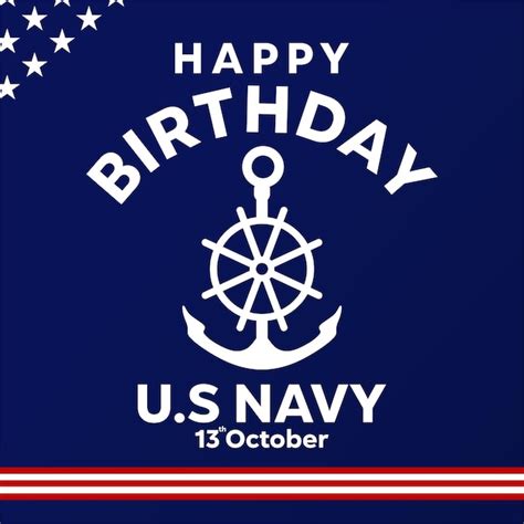 Premium Vector | The united states navy birthday with a flat design vector featuring a white anchor