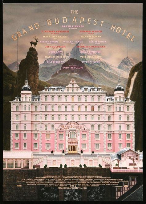 Poster and Trailer Drop for Wes Anderson’s The Grand Budapest Hotel ...