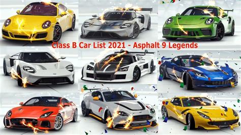 Asphalt 9 Best Cars in Each Class