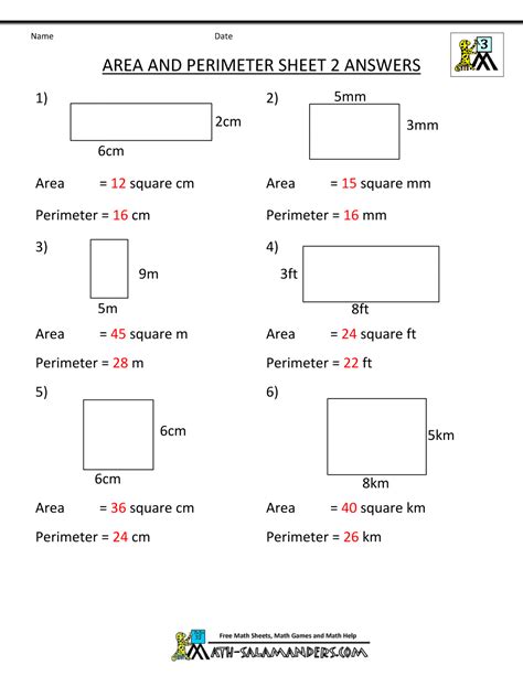 Perimeter Worksheets