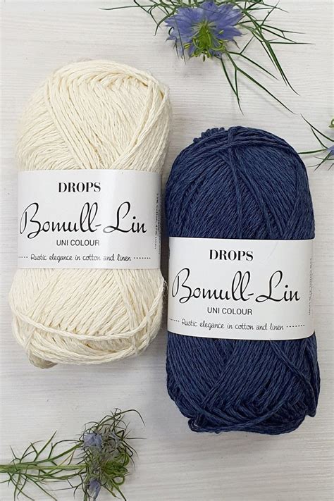 DROPS Bomull-Lin knitting yarn Linen cotton yarn Garnstudio | Etsy