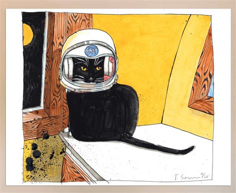 Cat With an Astronaut Helmet. i Am OUTTA Here Limited Edition of 25 ...