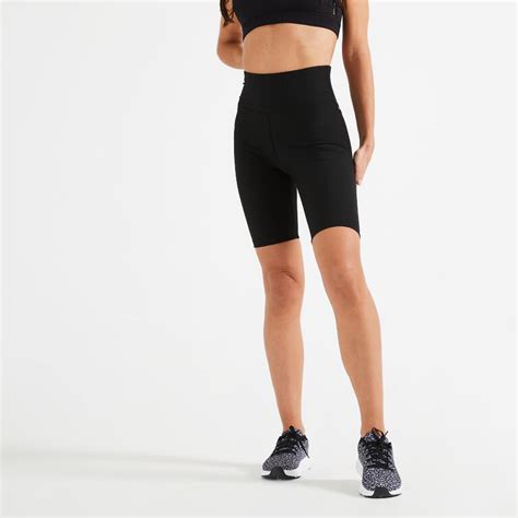 Women Cycling Shorts High Waist - Black