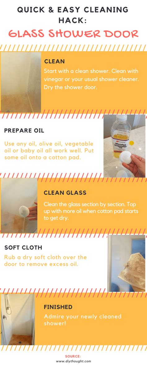 Quick & Easy Cleaning Hack: Glass Shower Door - diy Thought