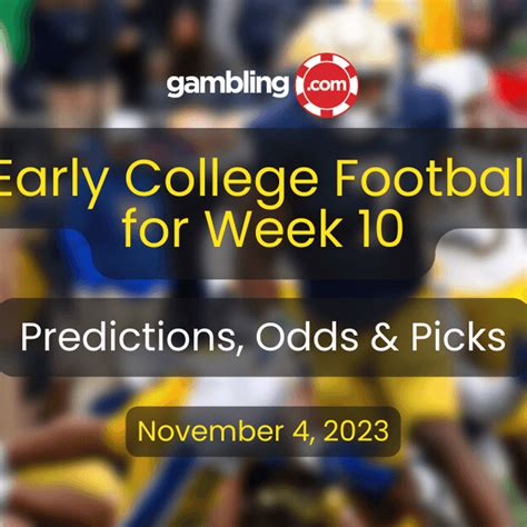 College Football Early Picks: 3 NCAAF Picks for Week 10