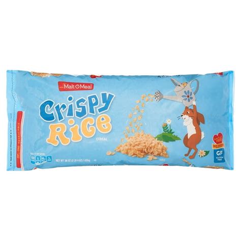 Malt-O-Meal Crispy Rice Cereal, Gluten Free Breakfast Cereal, 36 oz ...