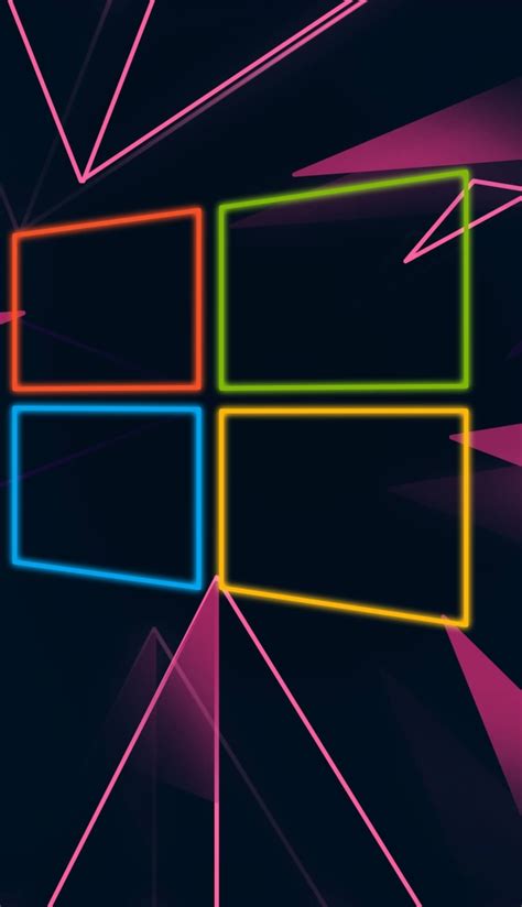 768x1336 Windows 10 Neon Logo 768x1336 Resolution Wallpaper, HD ...