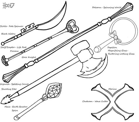 Sailor Scout Weapons by ToAtoneArt on DeviantArt