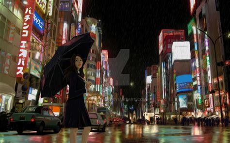 Tokyo Rain by DUCKiFiED on DeviantArt