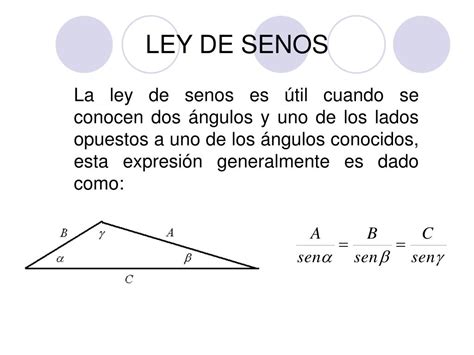 Ley De Los Senos Y Cosenos