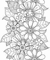Complicated Coloring Pages Flower sketch template