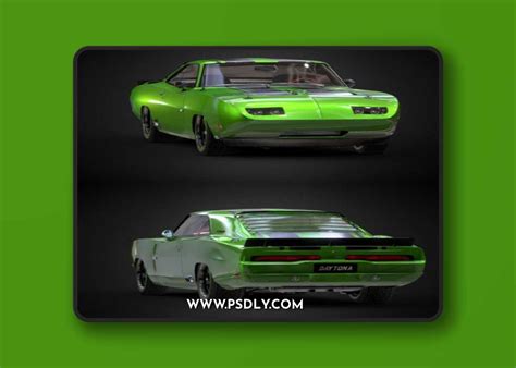 Dodge Charger Daytona 1969 Custom One 3d Model