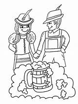 Oktoberfest coloring Page  Free Printable sketch template
