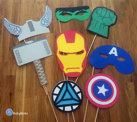 Photo Props: The Marvel Avengers Super Hero Set 8 Pieces | Etsy