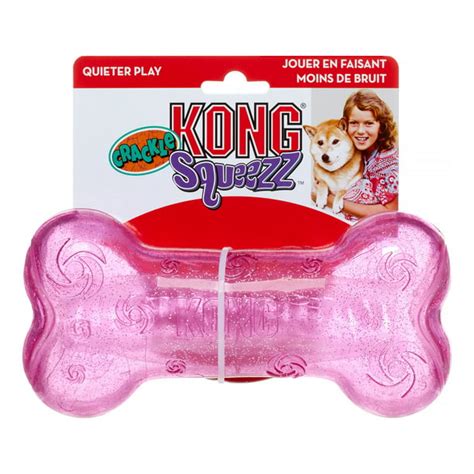 KONG Squeezz Crackle Bone Dog Toy, Assorted, Large - Walmart.com - Walmart.com