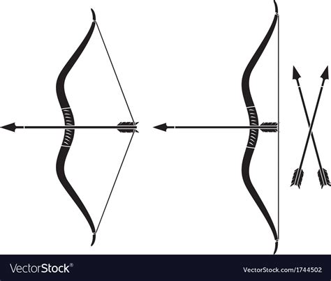 Bow and arrow Royalty Free Vector Image - VectorStock