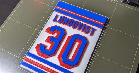 Henrik Lundqvist Number Retirement Banner by OatmealParmesan | Download free STL model ...