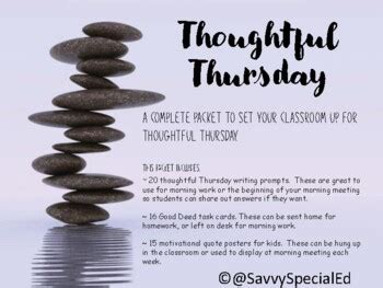 Thoughtful Thursday: A social emotional classroom packet by Savvy ...