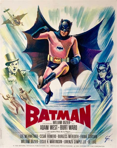 Original Batman, The Movie (1966) Movie Poster - Adam West - Burt Ward