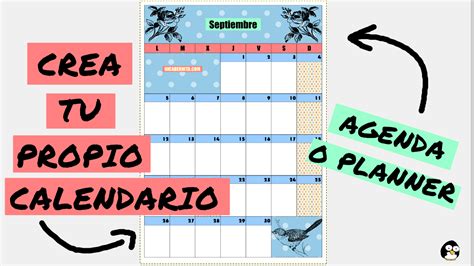 Calendario online para imprimir: crea tu propio planificador personalizado