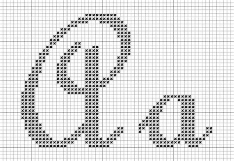 Cursive Handwriting Cross Stitch Alphabet Pattern, Calligraphy Cross Stitch Letters Pattern ...