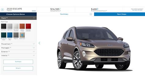 2020 Ford Escape Priced from $26,080, Configurator Is Now Live