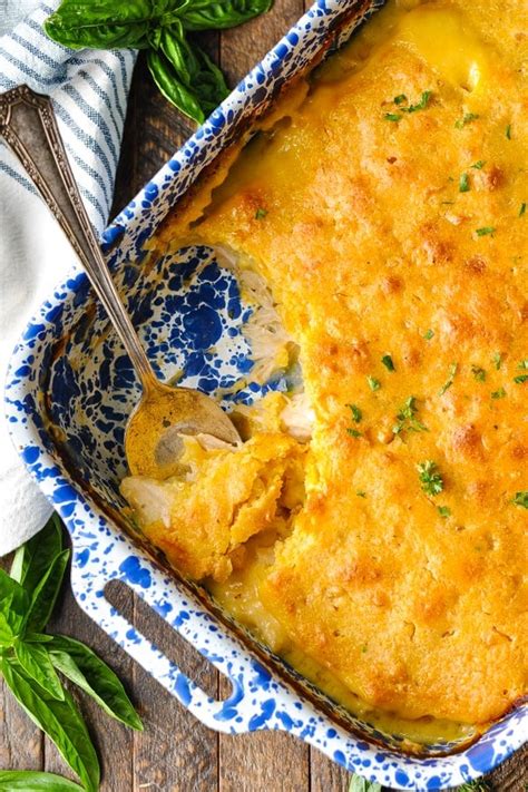 Farmhouse Chicken Cornbread Casserole - The Seasoned Mom