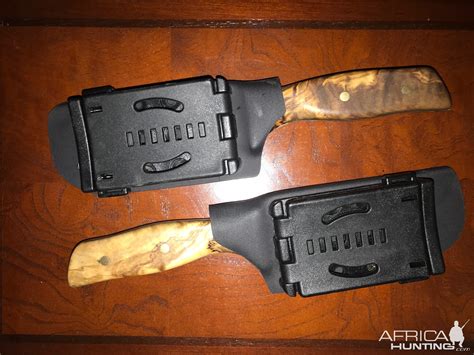 Spear Point Knives with African Wild Olive handles | AfricaHunting.com