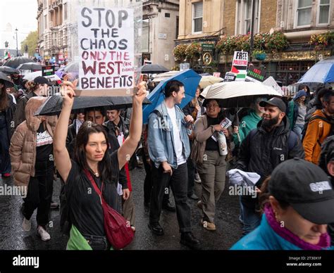 Pro-Palestinian marchers in London, UK, at the National March for ...