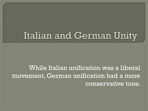 Italian and German Unification