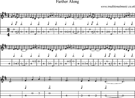 Mandolin Tab and Sheet Music for song:Farther Along