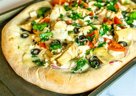 Greek Pizza from Scratch in 30 Minutes | Babaganosh