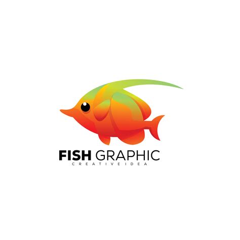 fish gradient color design icon logo graphic 18749558 Vector Art at ...