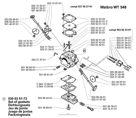 Husqvarna 227 RD (1999-09) Parts Diagram for Carburetor Walbro WT 548