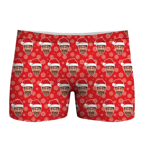 Custom Christmas Face Mens Boxers | Printyo