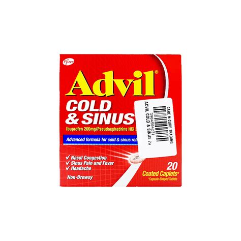 Buy Advil Cold & Sinus 20S online in Qatar- View Usage, Benefits and ...