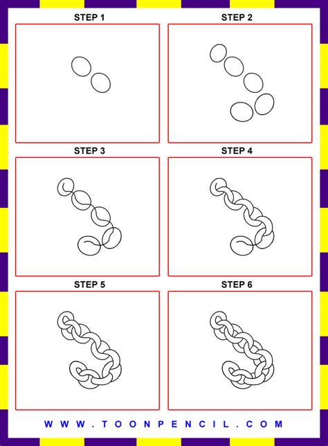 232-How to draw a Chain for kids (step by step) | JEWELRY SCKETCHES | Pinterest | Chains ...