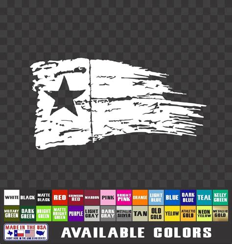 Texas Flag Sticker American America Flag Distresses Vinyl Decal Patriot ...